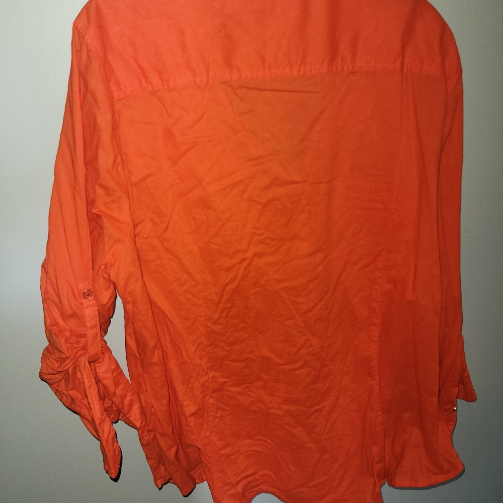Orange button down - Picture 3 of 4
